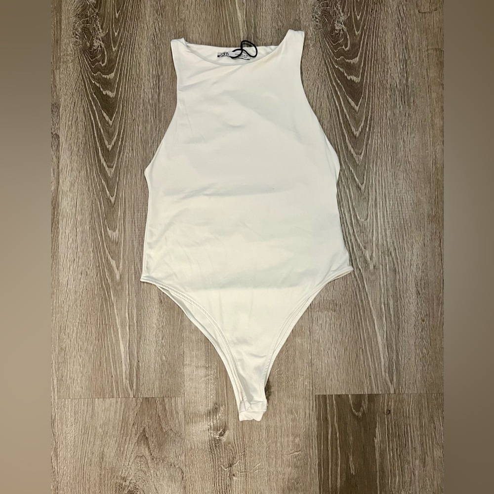Zara Halterneck Bodysuit - White